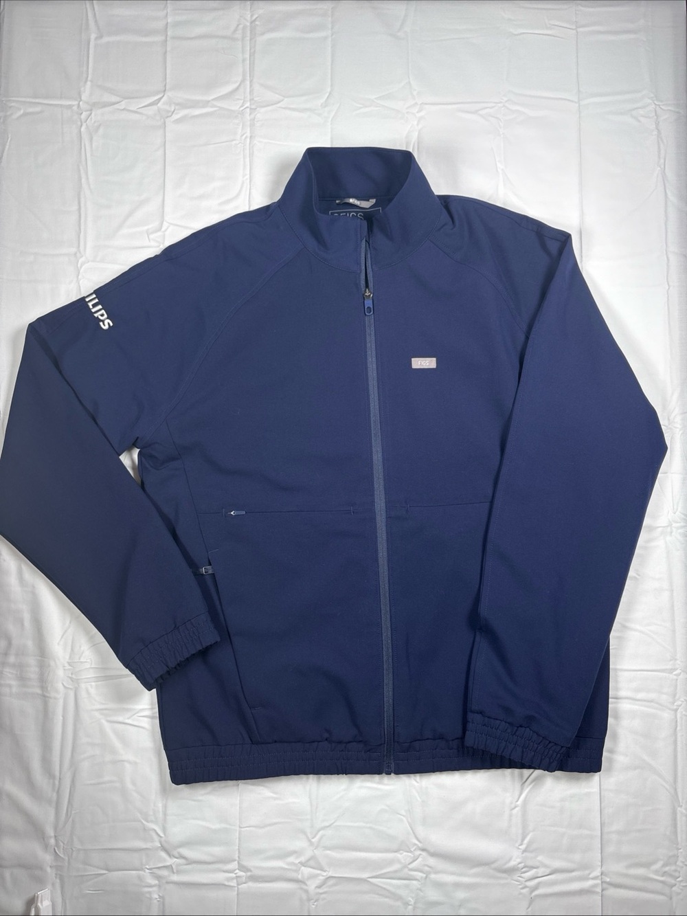 Figs Technical Collection Men's Navy Full-Zip Scrub Jacket